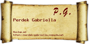 Perdek Gabriella névjegykártya